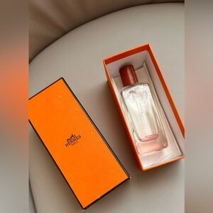 Hermès Orange Box & perfume jar (empty) Rose Ikebana